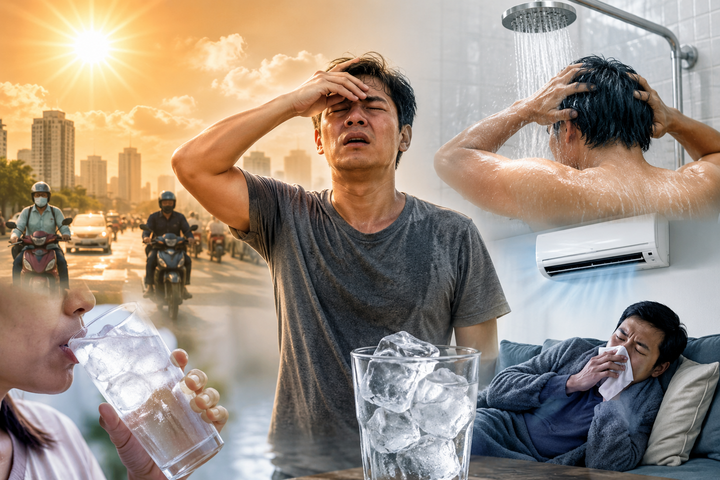 Nắng nóng đỉnh điểm, 5 cách giải nhiệt tưởng đúng nhưng rất hại tim mạch