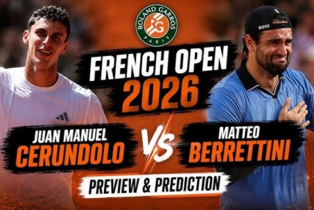 Tennis đỉnh cao Roland Garros: Berrettini gặp "kẻ hạ Sinner", Osaka thách thức Sabalenka
