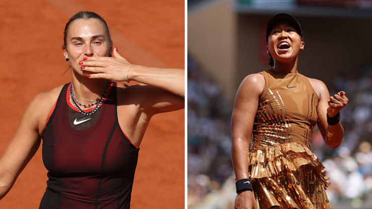 Osaka (bên phải) đứng trước cơ hội lật đổ "Nữ hoàng" tennis Sabalenka (bên trái) tại vòng 4