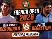 Tennis đỉnh cao Roland Garros: Berrettini gặp "kẻ hạ Sinner", Osaka thách thức Sabalenka