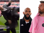 Vệ sĩ Messi khoe kĩ năng võ thuật thượng thừa, vác nhà báo "đuổi" khỏi sóng truyền hình