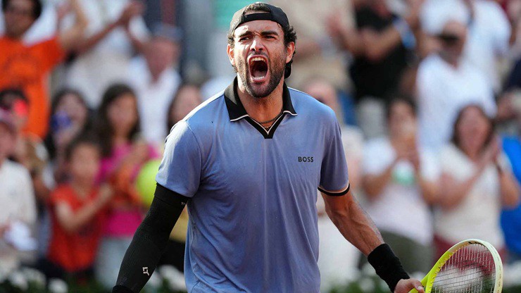 Berrettini&nbsp;trở thành tay vợt có thứ hạng thấp nhất lọt vào tứ kết Roland Garros kể từ năm 2007