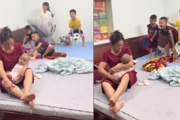 Clip 'thảm cảnh 1 bà trông 5 cháu nghỉ hè' khiến dân mạng vừa cười vừa thương