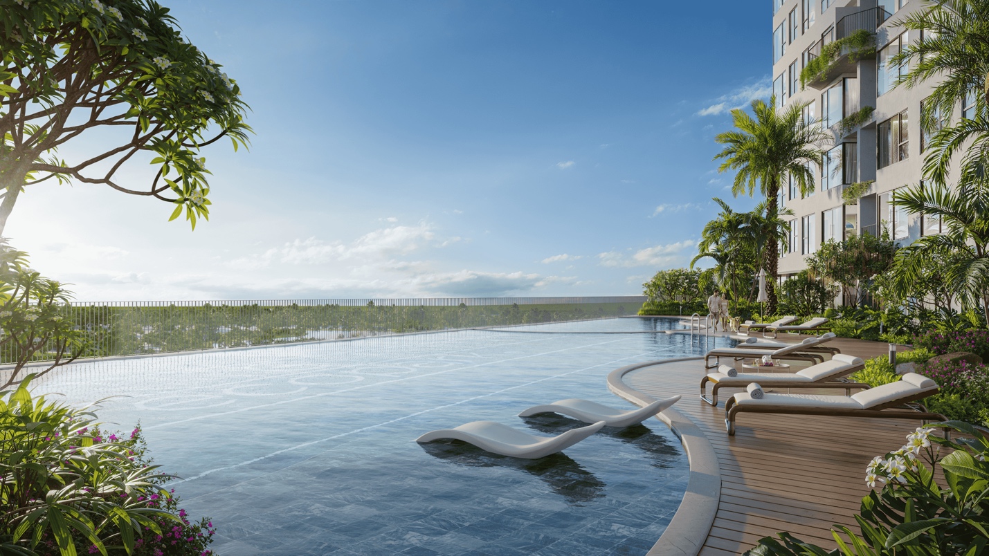 Bể bơi điện phân muối tại Forest Onsen