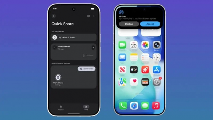 Google mở rộng tính năng QuickShare cho nhiều dòng máy Android hơn. Ảnh: Macrumors