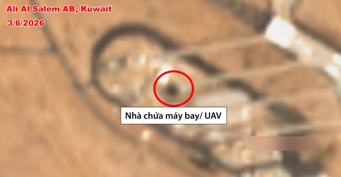 Ảnh vệ tinh chụp căn cứ Ali Al Salem ở Kuwait hôm 3/6. Ảnh: Mehr