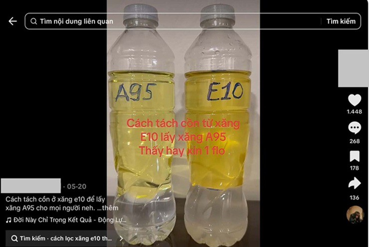 Cảnh báo: Nguy hiểm từ trào lưu "lắc bình xăng E10"