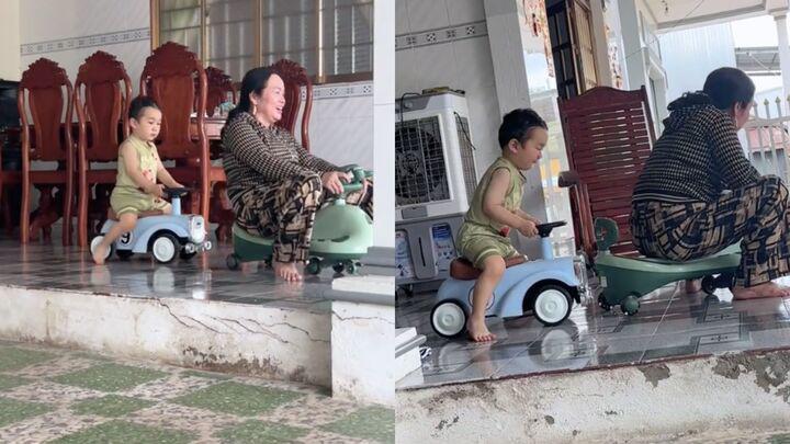 Dân mạng nhận định các bà chiều cháu, chứ con thì lại toàn mắng. (Ảnh chụp màn hình)
