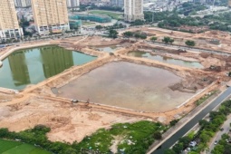 Loạt hồ điều hòa ở Hà Nội dần lộ diện trước mùa mưa
