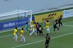 Video bóng đá U19 Malaysia – U19 Brunei: Phản lưới, thẻ đỏ & phút bù giờ (U19 Đông Nam Á)