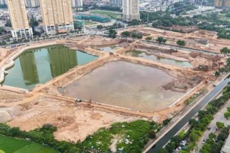 Loạt hồ điều hòa ở Hà Nội dần lộ diện trước mùa mưa