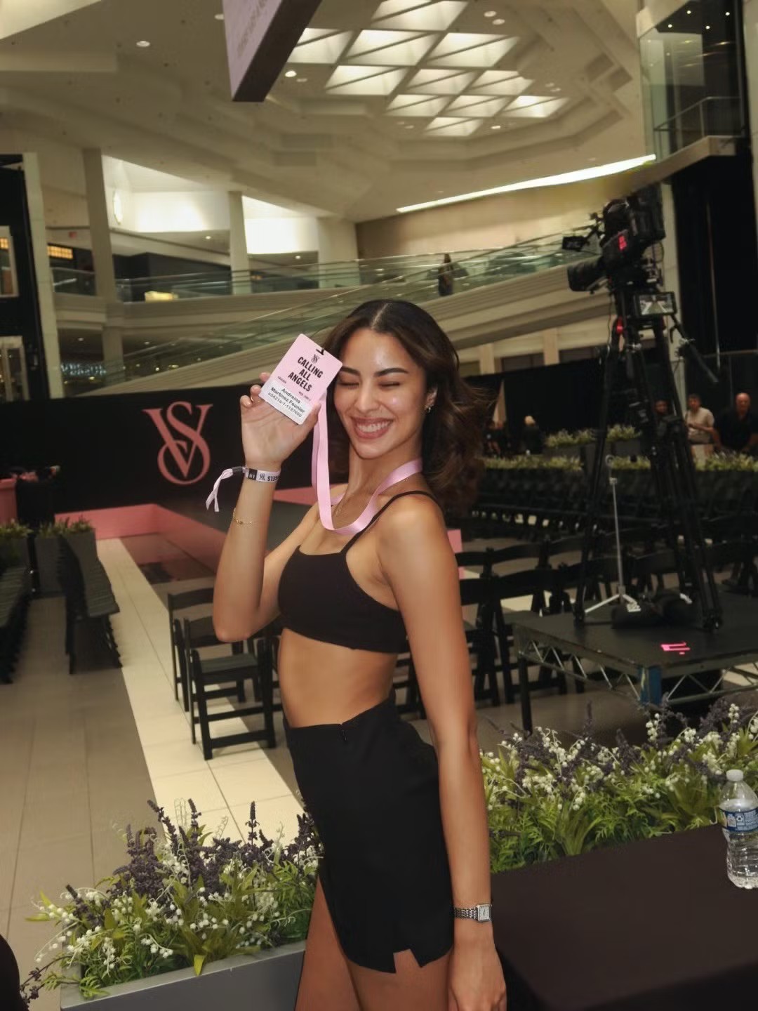 Andreína Martínez tại buổi casting của Victoria's Secret.