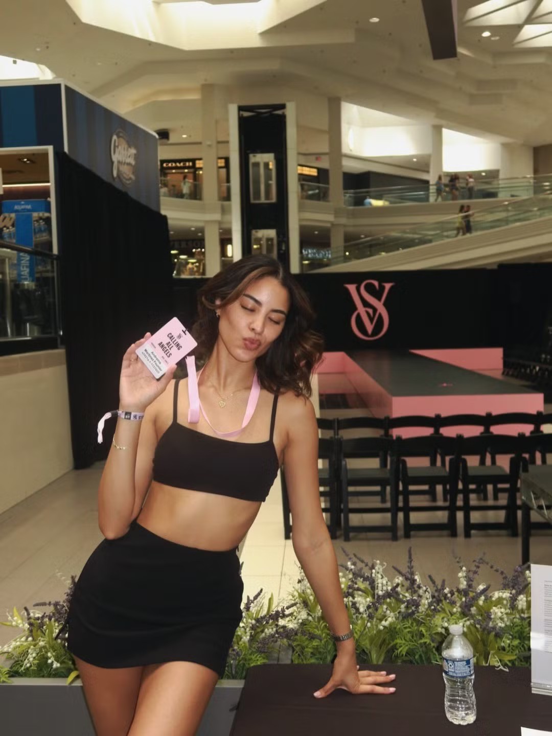 Andreína Martínez tại buổi casting của Victoria's Secret.