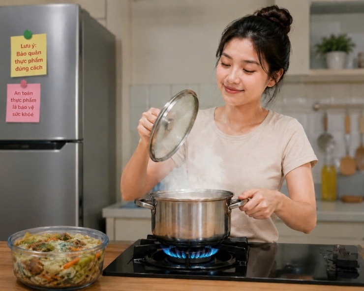 Trong điều kiện mùa hè, nhiệt độ môi trường thường dao động 30-40°C. Đây là khoảng lý tưởng để vi khuẩn gây bệnh sinh sôi nhanh nhất. Giới chuyên môn gọi đây là "vùng nguy hiểm sinh học", kéo dài từ 20°C đến 45°C. (Ảnh minh họa: Gemini).