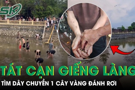 Hai vợ chồng tát cạn giếng làng để tìm dây chuyền gần 1 cây vàng đánh rơi