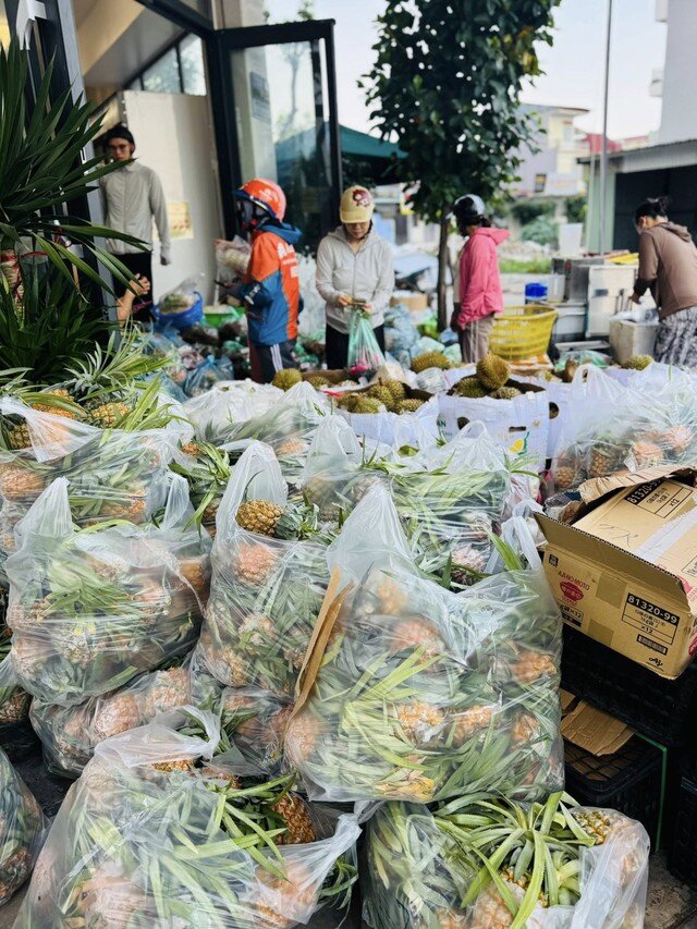 Tùy thuộc vào kích thước và chất lượng dứa sẽ có giá bán khác nhau.