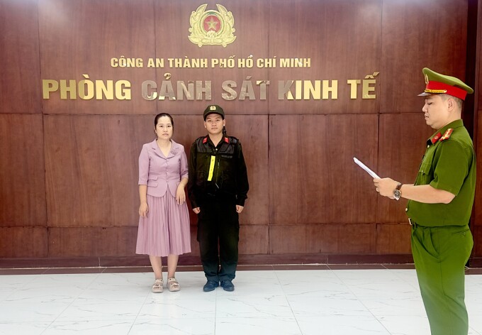 Hoàng Thị Bích Ngọc bị khởi tố. Ảnh: Công an TP HCM
