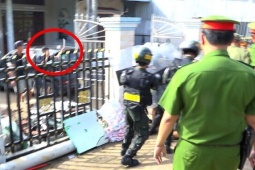 Tạm giữ Phan Minh Luân dùng dao chém cảnh sát cơ động khi cưỡng chế thi hành án