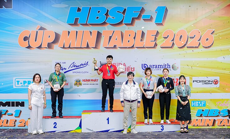 Cao Văn Hào và Nguyễn Bích Trâm lần lượt vô địch pool nam và carom 3 băng nữ