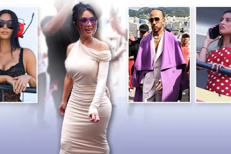 Nàng Kim "siêu vòng 3" làm lu mờ các mỹ nhân F1, Hamilton "nở mày nở mặt"