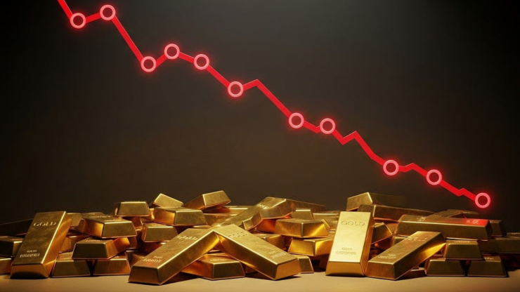 Vàng giao ngay ngày 7/6 neo ở mức 4.328 USD/ounce, mức thấp nhất kể từ tháng 3/2026. Ảnh: Samco
