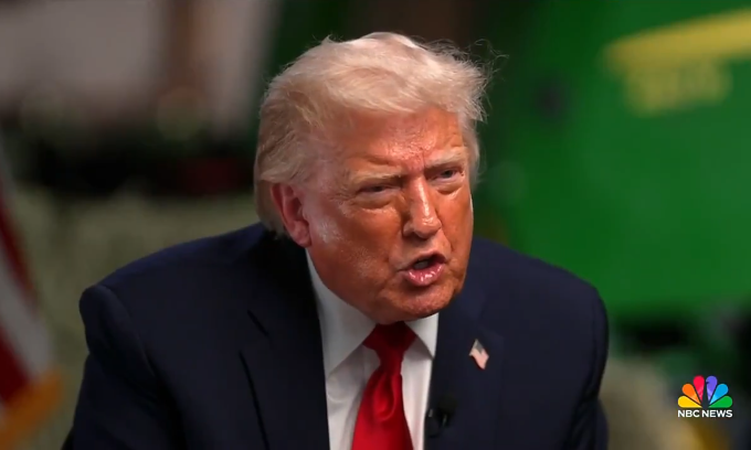 Ông Donald Trump trả lời các câu hỏi của Welker trong cuộc phỏng vấn ngày 5/6. Ảnh chụp màn hình