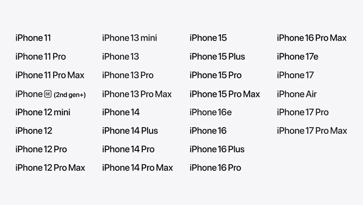 Danh sách các mẫu iPhone được cập nhật iOS 27.