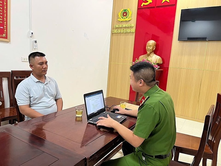 Công an làm việc với&nbsp;Ng.B.Đ.&nbsp;