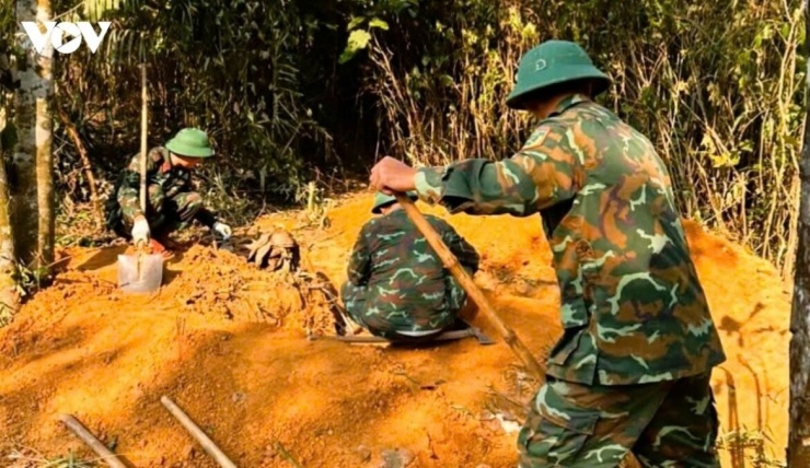 Hài cốt các liệt sĩ được tìm thấy tại khu vực thôn XiPa, xã Đakrông, tỉnh Quảng Trị