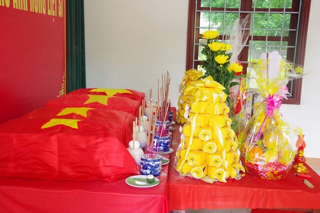 Hiện 4 hài cốt liệt sĩ được đưa về chăm sóc hương khói tại đơn vị Đội 584.