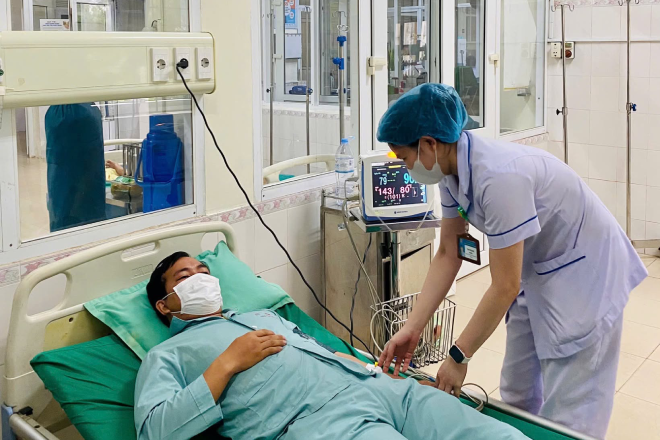 Bệnh nhân sau phẫu thuật. Ảnh: BVCC.