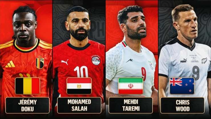 Ngôi sao nổi bật của 4 đội bóng tại bảng G World Cup 2026. (Ảnh: FOX Sports)