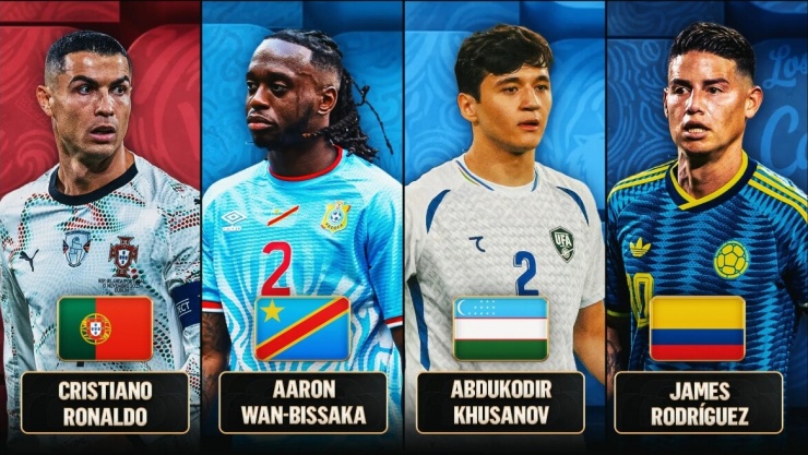 Ngôi sao nổi bật của 4 đội bóng tại bảng K World Cup 2026. (Ảnh: FOX Sports)