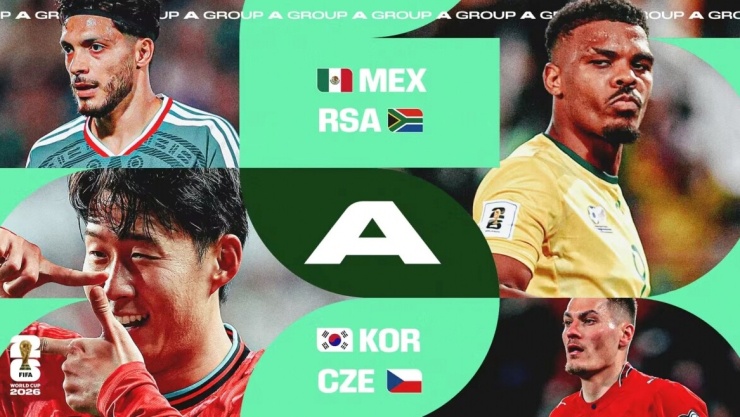 Bảng A World Cup 2026 có sự góp mặt của chủ nhà Mexico, Cộng hòa Czech, Hàn Quốc và Nam Phi.&nbsp;