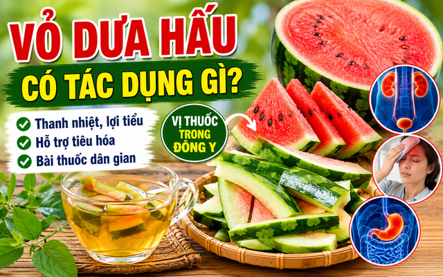 Phần vỏ dưa hấu thường bị bỏ đi lại là vị thuốc "tây qua bì" trong Đông y, có tác dụng thanh nhiệt, lợi tiểu và được sử dụng trong nhiều bài thuốc dân gian.