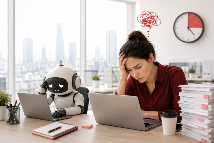 Dân công sở tốn 6 giờ mỗi tuần làm 'bảo mẫu' cho bot AI