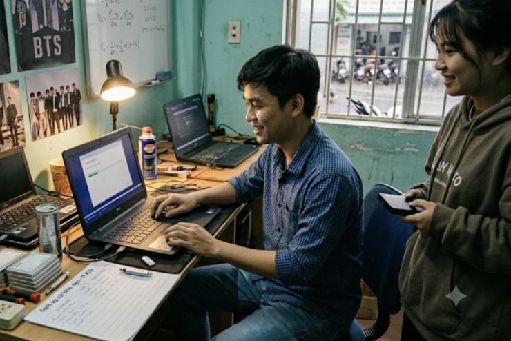 “Cài Win dạo” một thời khá thịnh hành. Ảnh được tạo bằng AI (Gemini).