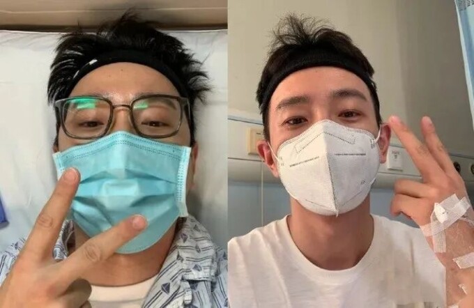 Yu Xiao trong những ngày tháng ở bệnh viện điều trị bệnh bạch cầu. Ảnh: Tạp chí Hôn nhân và Gia đình