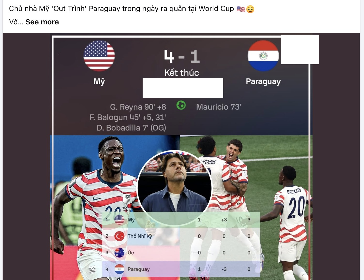 Màn trình diễn của ĐT Mỹ trước Paraguay được dân mạng gọi là "out trình".