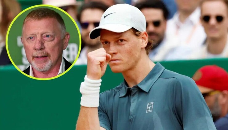 Sau những gì Sinner trải qua,&nbsp;Becker (ảnh nhỏ) tin rằng tay vợt Ý không còn là ứng viên số 1 ở Wimbledon