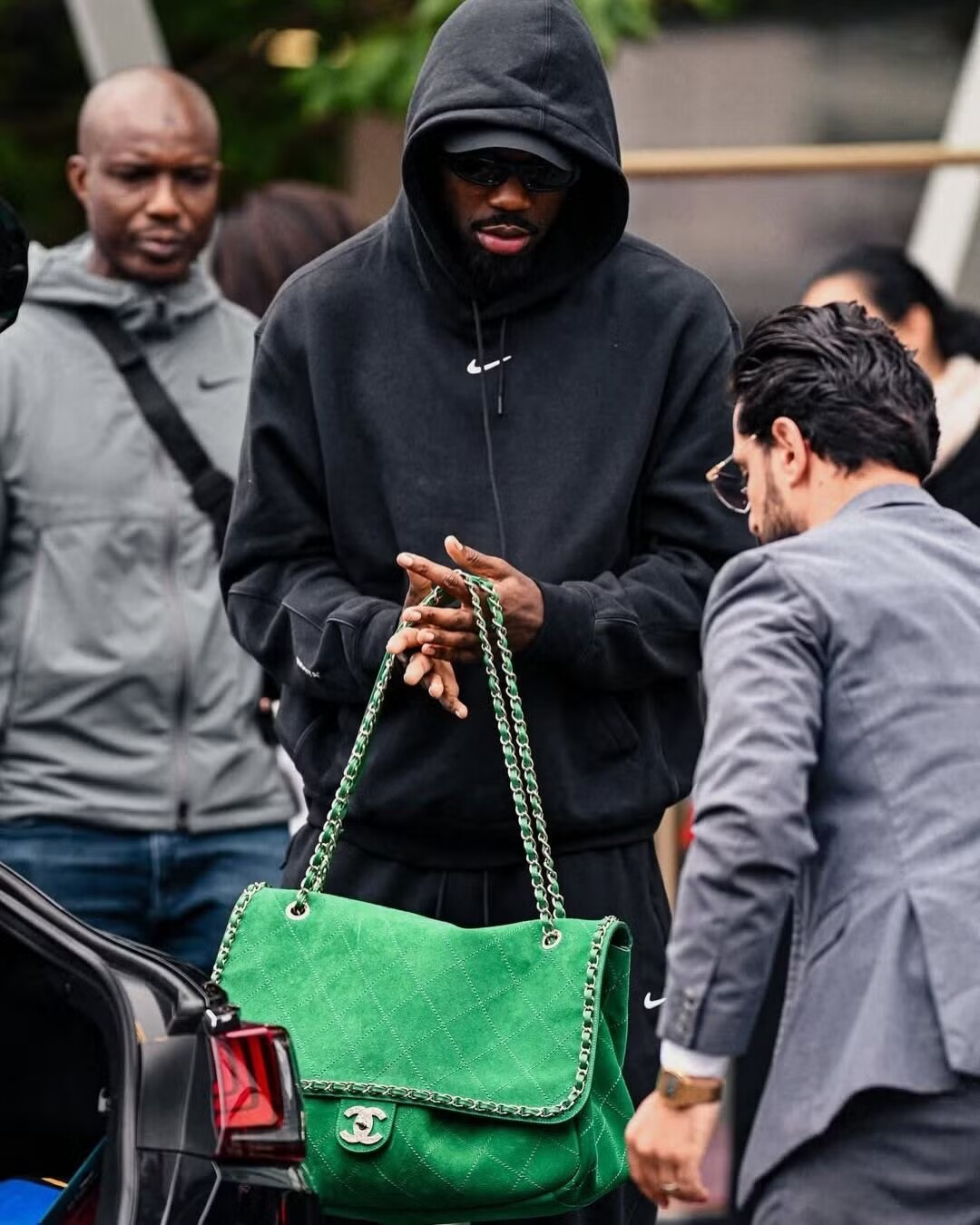 Từ trái qua: Rayan Cherki, Ousmane Dembélé (hàng trên), Marcus Thuram và Adrien Rabiot.