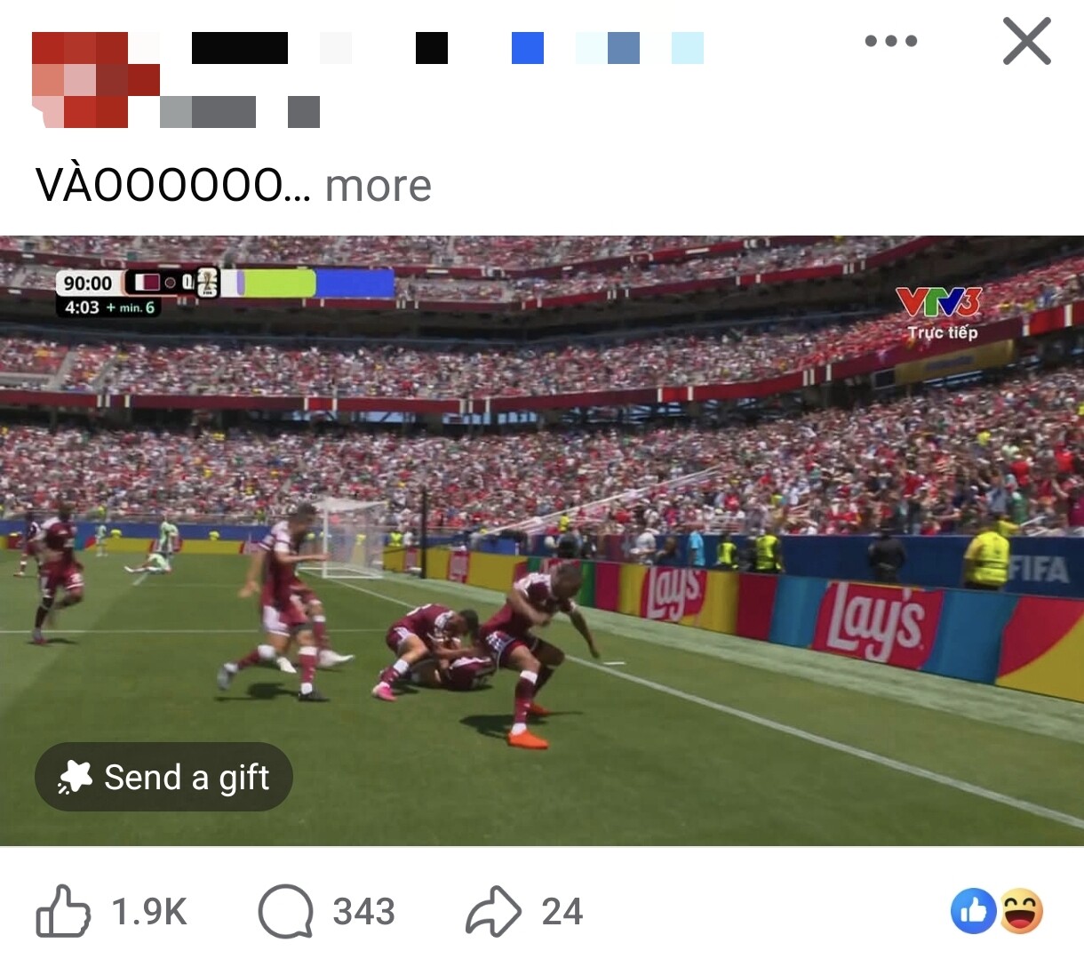 Khoảnh khắc Qatar ghi bàn thắng lịch sử ở World Cup 2026.