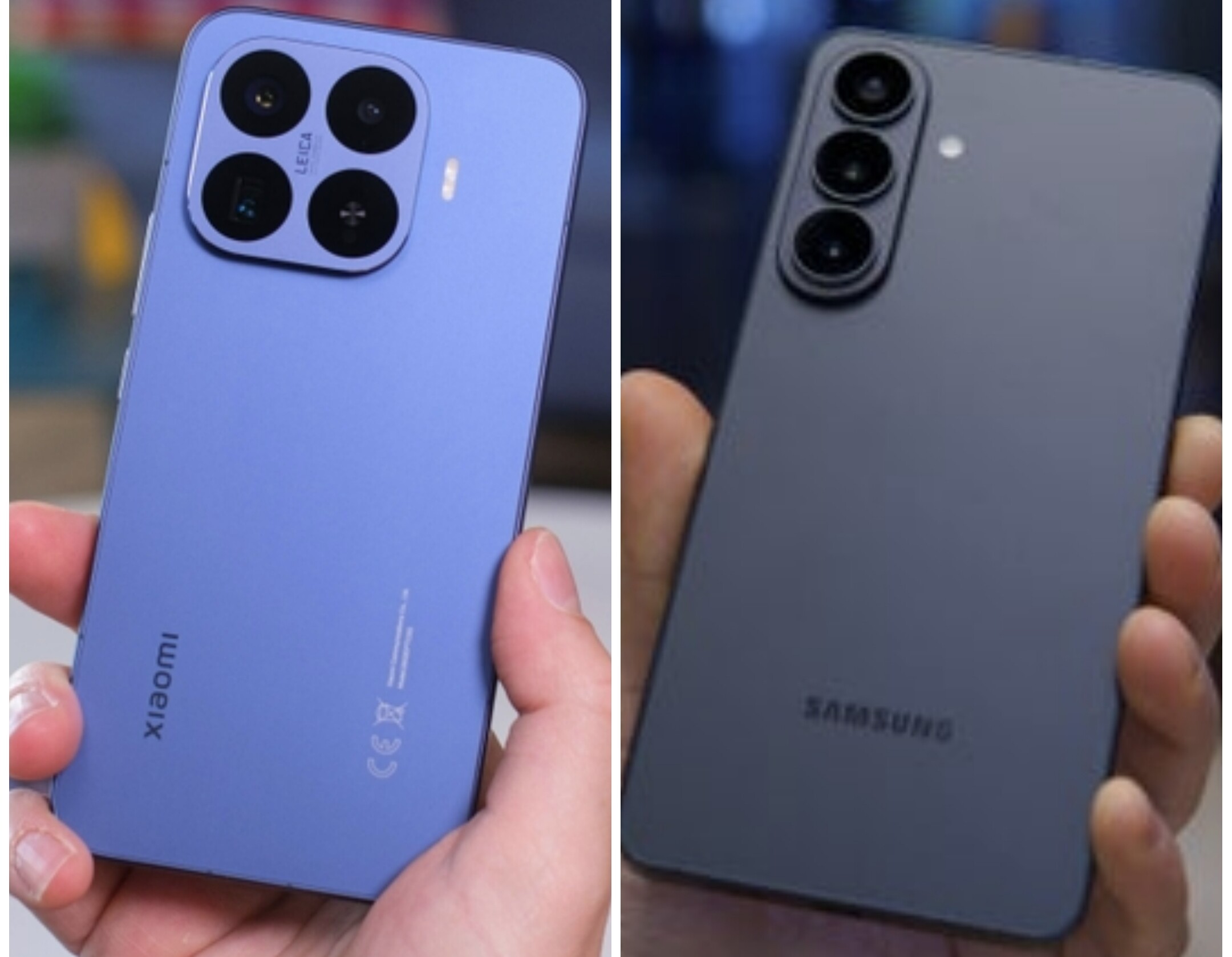 Ảnh trên tay Xiaomi 17T Pro (trái) và Samsung Galaxy S26+ (phải).