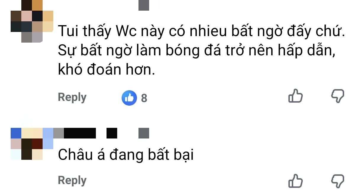 "World Cup có nhiều bất ngờ", "châu Á đang bất bại".