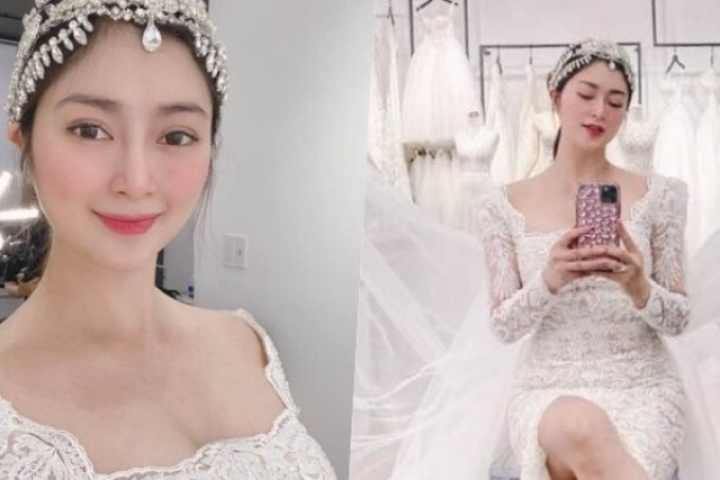 Ảnh sao 15/6: Thanh Trúc thử váy cưới