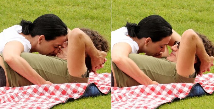 Katy Perry và Justin Trudeau quấn quýt trong công viên. Ảnh: Backgrid