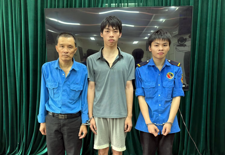 Các đối tượng Vũ Anh Dũng, Đặng Trung Hiếu, Nguyễn Việt Hoàng. Ảnh: CACC