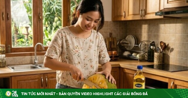 Mẹo bổ mít không dính nhựa vào dao