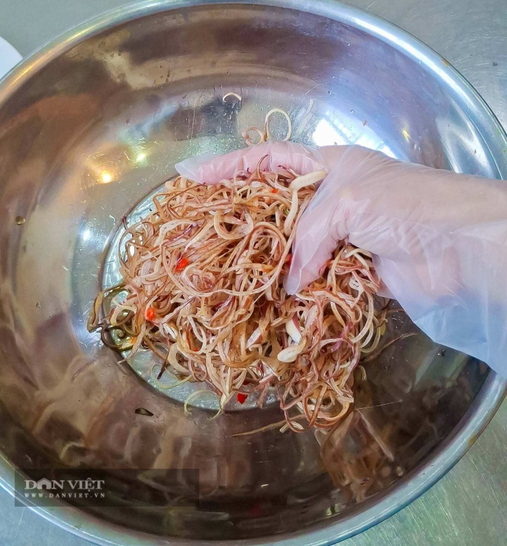 Cho thịt bò, rau thơm trộn cùng