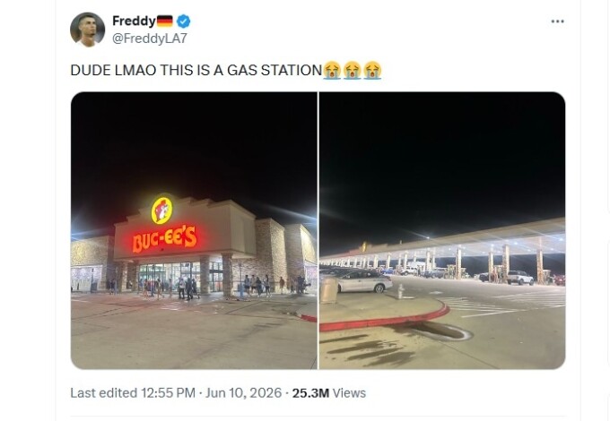 Điểm check in tại Buc-ee's, trạm dừng chân và cửa hàng tiện lợi. Ảnh chụp màn hình